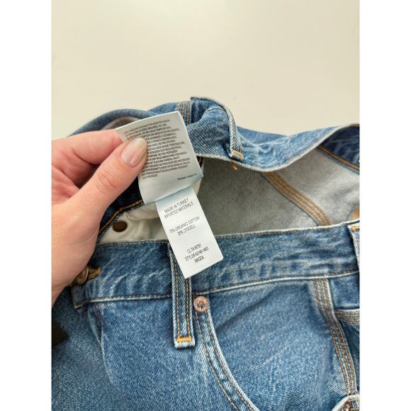 Agolde magda dark wash wide leg carpenter jeans - size 28 - Picture 4 of 10